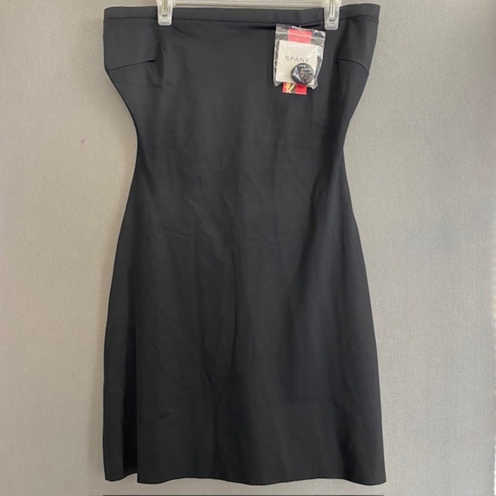 Spanx Slimplicity Black Strapless‎ Slimming Slip 989P Plus Size 1X PROM NWT